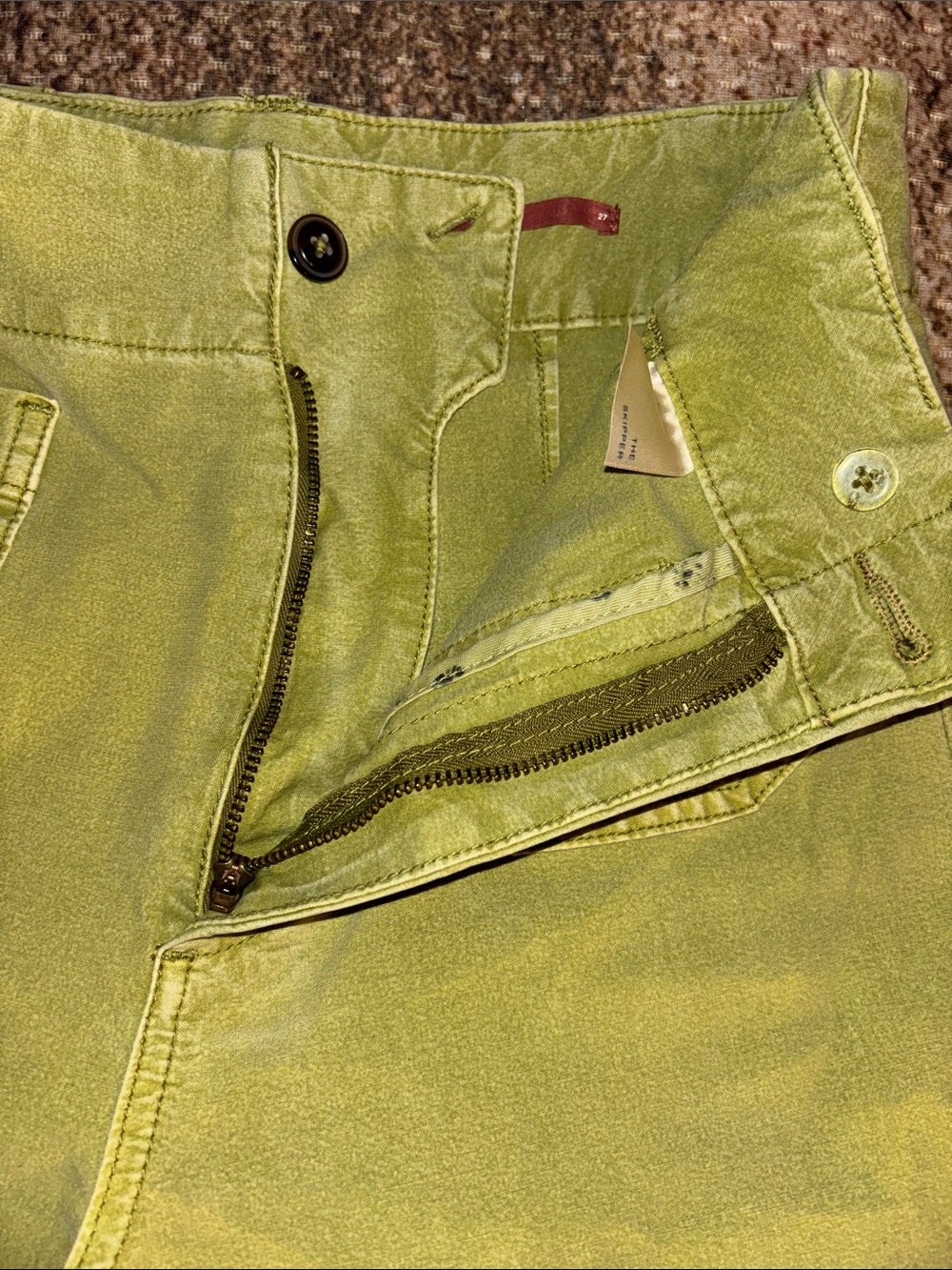 Pilcro The Skipper Olive Green Jeans Size 27 EUC - Picture 6 of 14
